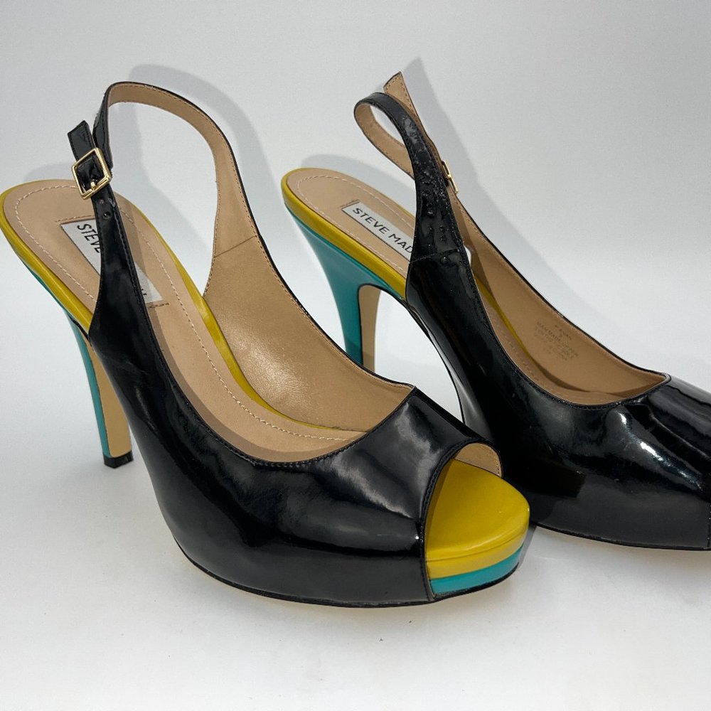 Steve Madden P-Evan‎ Colorful Patent Slingback High Heel